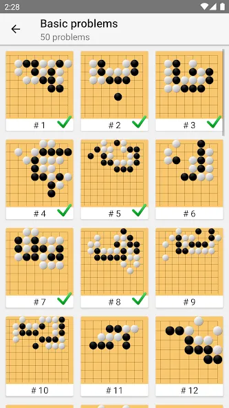 Tsumego Pro (Go Problems) (Цумего Про) [МОД: Меню, Бесконечные монеты и Открытые уровни] Screenshot 2