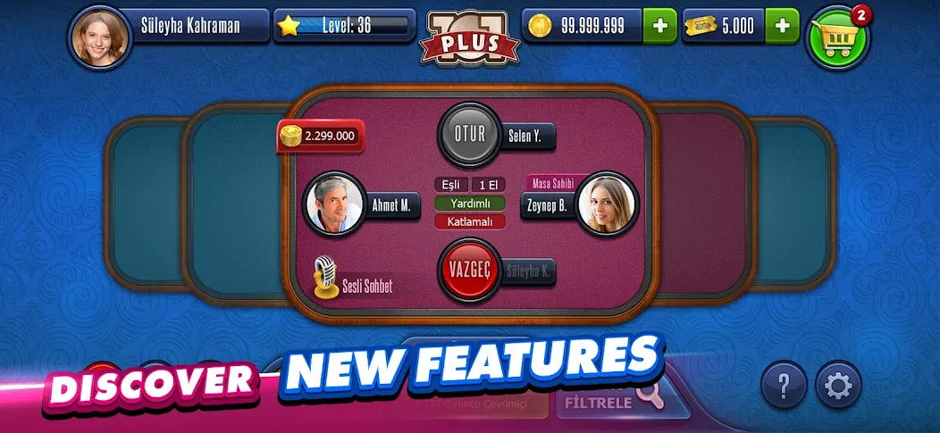 101 Okey Plus Rummy Board Game [МОД: Бесконечные деньги, Монеты и Мега MOD] Screenshot 3