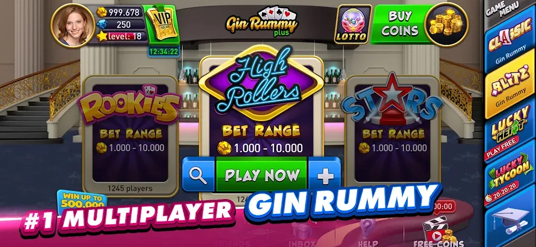 Gin Rummy Plus: Fun Card Game (Джин Рамми Плюс) [МОД: Много денег, Монет и Все открыто] Screenshot 2