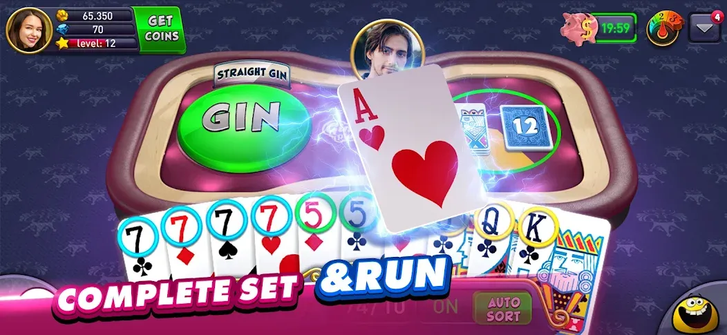 Gin Rummy Plus: Fun Card Game (Джин Рамми Плюс) [МОД: Много денег, Монет и Все открыто] Screenshot 4