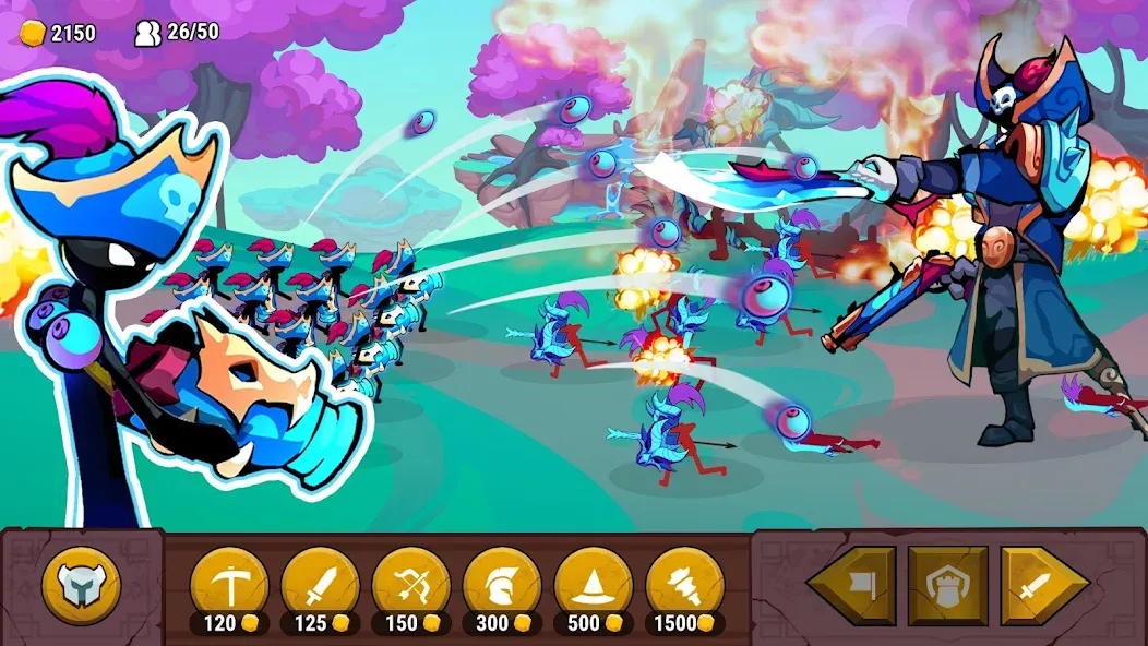 Stick of Thrones (Стикмен война) [МОД: Меню, Бесконечные монеты и Открытые уровни] Screenshot 3