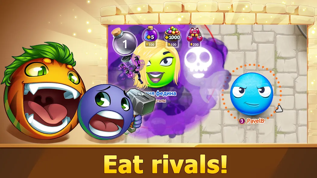 Hungry Battle: Multiplayer PVP [МОД: Много денег, Монет и Все открыто] Screenshot 2