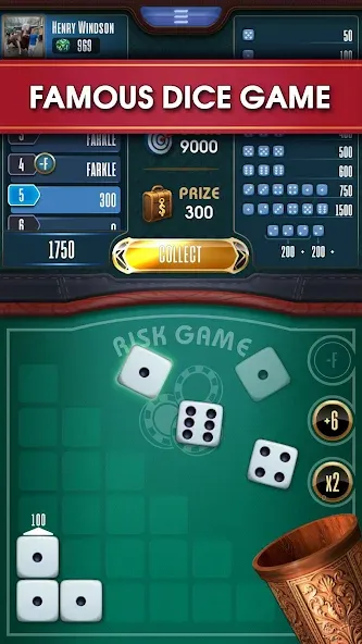 Farkle online 10000 Dice Game [МОД: Деньги, Монеты и Меню MOD] Screenshot 1