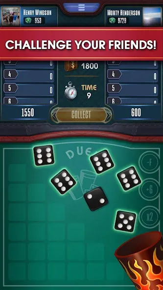 Farkle online 10000 Dice Game [МОД: Деньги, Монеты и Меню MOD] Screenshot 3