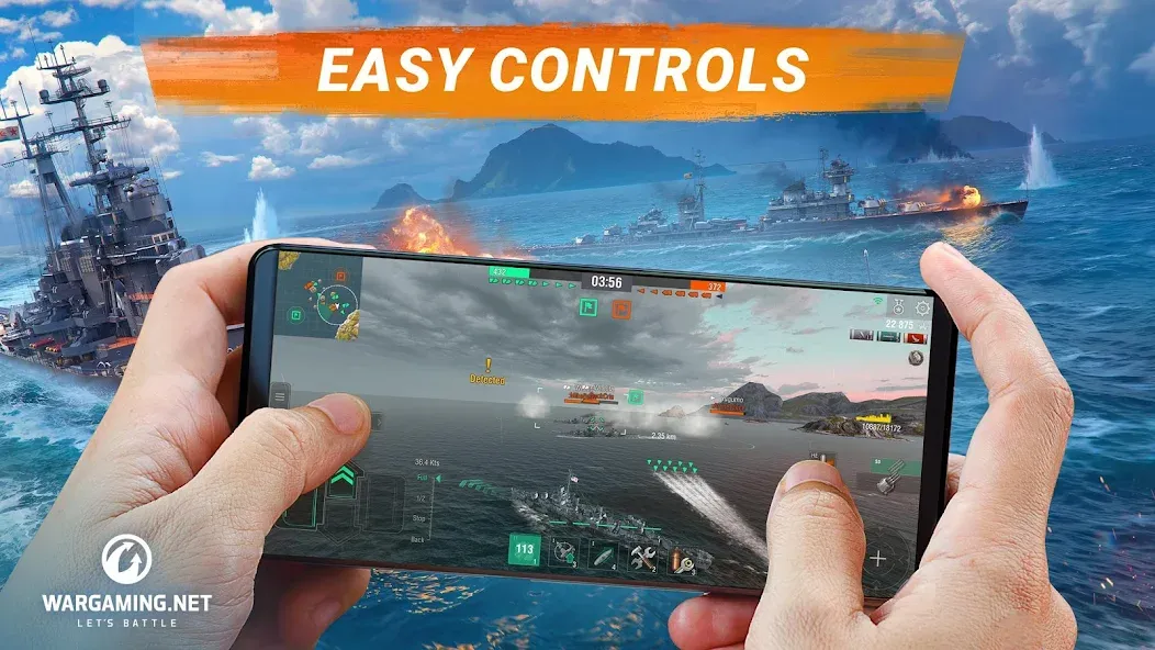 World of Warships Blitz War (Ворлд оф Варшипс Блиц Вар) [МОД: Деньги, Монеты и Меню MOD] Screenshot 1