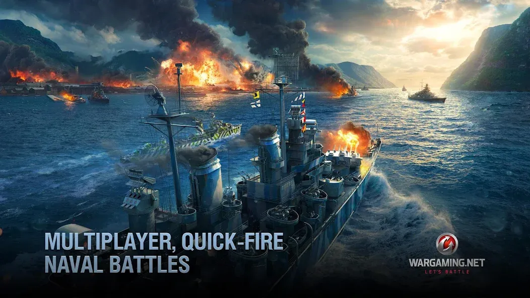 World of Warships Blitz War (Ворлд оф Варшипс Блиц Вар) [МОД: Деньги, Монеты и Меню MOD] Screenshot 4