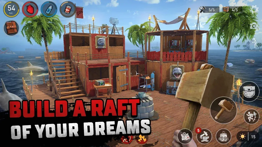 Raft® Survival - Ocean Nomad (Рафт) [МОД: Много денег, Монет и Все открыто] Screenshot 5