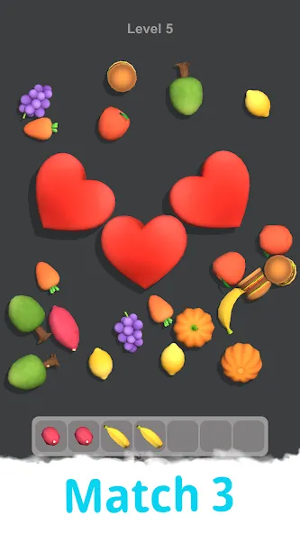 Match Tile 3D - Calm Matching (Матч Тайл 3Д) [МОД: Меню, Бесконечные монеты и Открытые уровни] Screenshot 1
