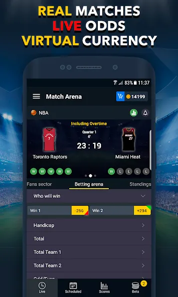 Sports Betting Game - BETUP [МОД: Много денег, Монет и Все открыто] Screenshot 1