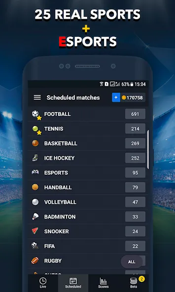 Sports Betting Game - BETUP [МОД: Много денег, Монет и Все открыто] Screenshot 3