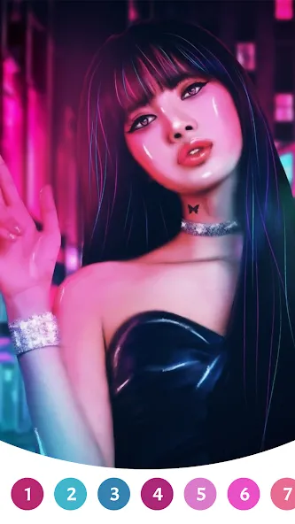 BlackPink Paint by Number (БлэкПинк Раскраска по номерам) [МОД: Бесконечные деньги, Монеты и Мега MOD] Screenshot 1