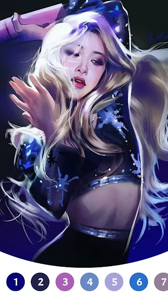 BlackPink Paint by Number (БлэкПинк Раскраска по номерам) [МОД: Бесконечные деньги, Монеты и Мега MOD] Screenshot 3