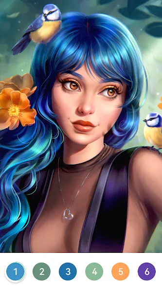 Girls Paint by Number Coloring (Девочки раскрашивают по номерам) [МОД: Меню, Бесконечные монеты и Открытые уровни] Screenshot 4