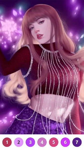 KPOP Paint by Number Coloring (КПОП Картина по номерам для раскрашивания) [МОД: Много денег, Монет и Все открыто] Screenshot 4