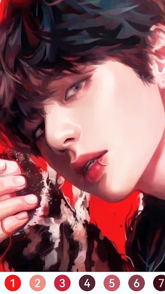 KPOP Paint by Number Coloring (КПОП Картина по номерам для раскрашивания) [МОД: Много денег, Монет и Все открыто] Screenshot 5