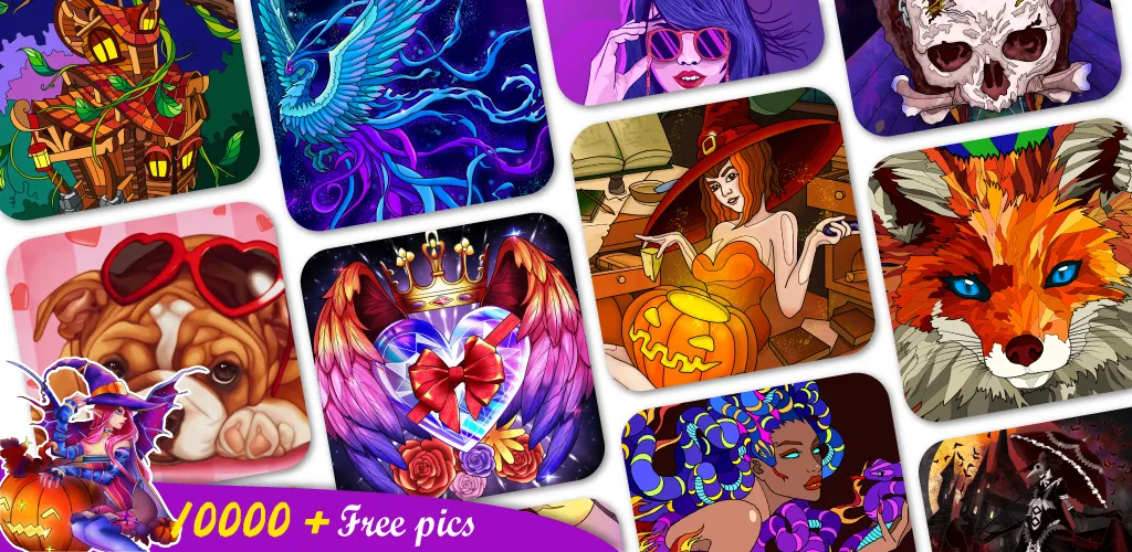 Coloring Book -Paint by Number (Малер Плюс) [МОД: Много денег, Монет и Все открыто] Screenshot 1