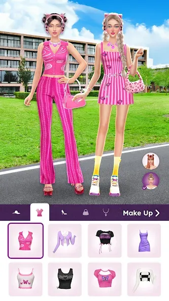 College Dress Up for Girls (Капель Макеовер) [МОД: Меню, Бесконечные монеты и Открытые уровни] Screenshot 2