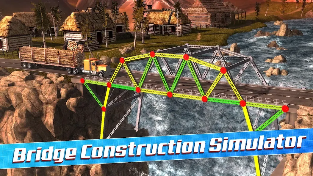 Bridge Construction Simulator (Бридж Конструкшн Симулятор) [МОД: Много денег, Монет и Все открыто] Screenshot 1
