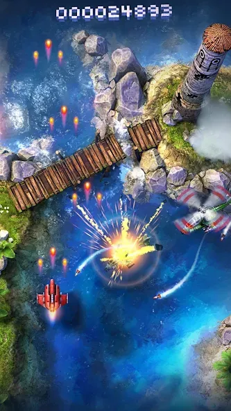 Sky Force 2014 (кай Форс 2014) [МОД: Бесконечные деньги, Монеты и Мега MOD] Screenshot 1