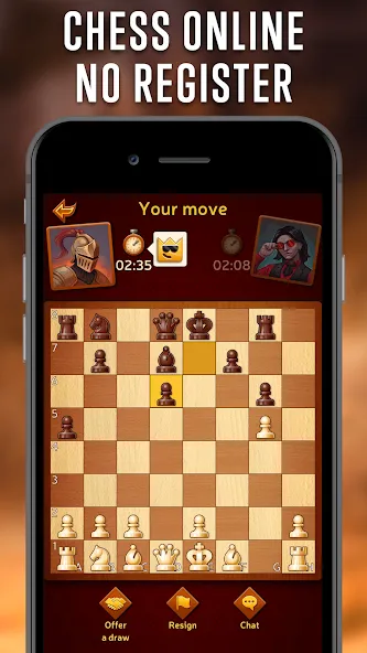 Chess Online - Clash of Kings [МОД: Все открыто, Дополнительные деньги и Меню MOD] Screenshot 2