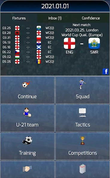 True Football National Manager (Тру Футбол Национальный Менеджер) [МОД: Много монет, Открытые уровни и Мега MOD] Screenshot 1