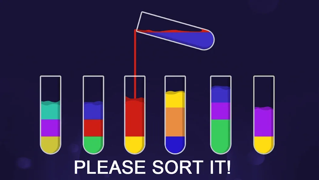 Color Sort Puzzle-Puzzle Game (Цветной головоломка сортировки) [МОД: Меню, Бесконечные монеты и Открытые уровни] Screenshot 1