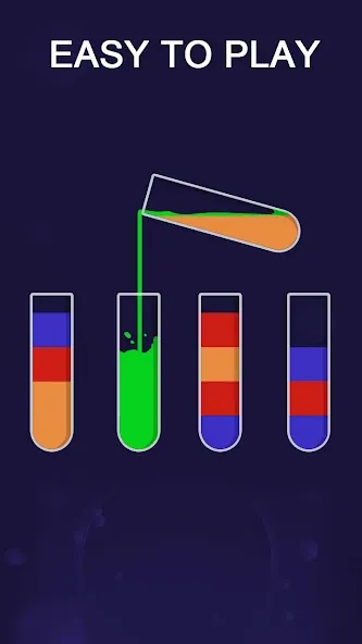 Color Sort Puzzle-Puzzle Game (Цветной головоломка сортировки) [МОД: Меню, Бесконечные монеты и Открытые уровни] Screenshot 4