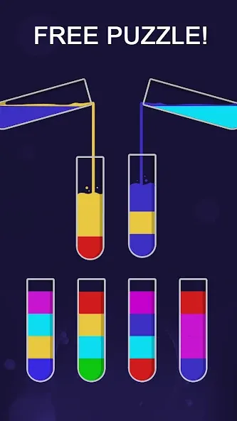Color Sort Puzzle-Puzzle Game (Цветной головоломка сортировки) [МОД: Меню, Бесконечные монеты и Открытые уровни] Screenshot 5