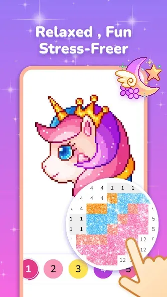 Pixel Coloring-Color by number [МОД: Много денег, Монет и Все открыто] Screenshot 3