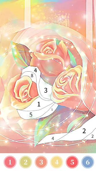 Rose Coloring Book Color Games [МОД: Меню, Бесконечные монеты и Открытые уровни] Screenshot 2