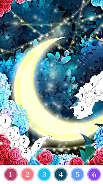 Rose Coloring Book Color Games [МОД: Меню, Бесконечные монеты и Открытые уровни] Screenshot 4