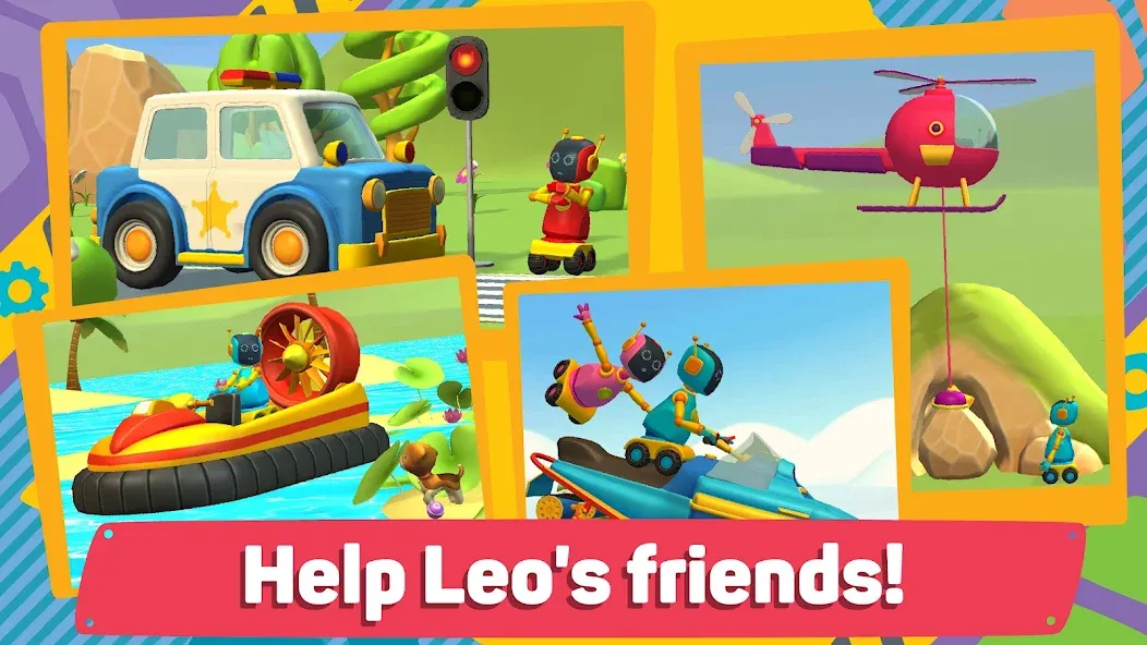 Leo 2: Puzzles & Cars for Kids [МОД: Все открыто, Дополнительные деньги и Меню MOD] Screenshot 2
