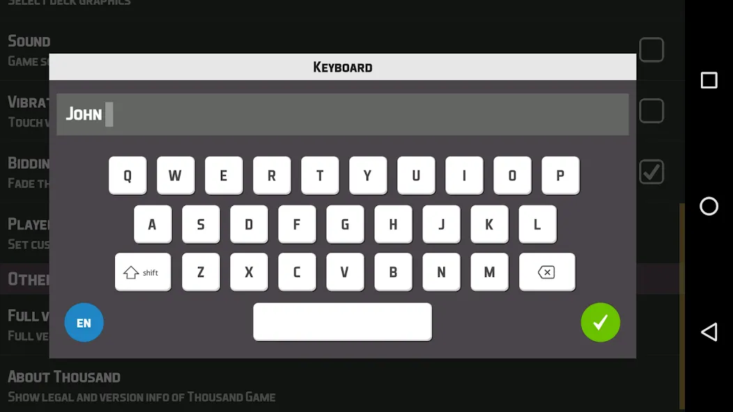 Thousand Card Game (1000) (одна тысяча) [МОД: Все открыто, Дополнительные деньги и Меню MOD] Screenshot 5
