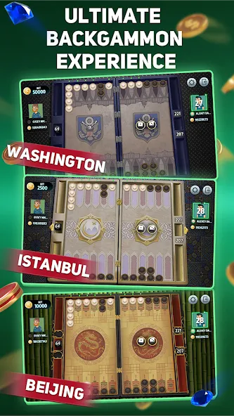 Backgammon Tournament [МОД: Бесконечные деньги, Монеты и Мега MOD] Screenshot 2