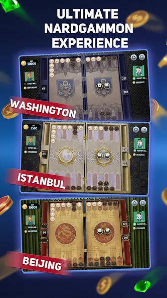 Narde Tournament [МОД: Меню, Бесконечные монеты и Открытые уровни] Screenshot 2