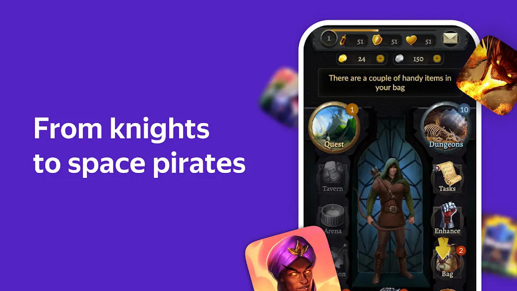 Yandex Games RPG and Role [МОД: Много монет, Открытые уровни и Мега MOD] Screenshot 4