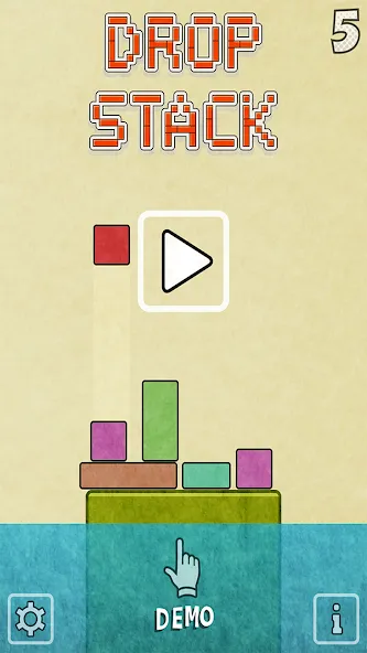 Drop Stack Block Stacking Game (Дроп Стэк блочная игра с укладкой блоков) [МОД: Много денег, Монет и Все открыто] Screenshot 1