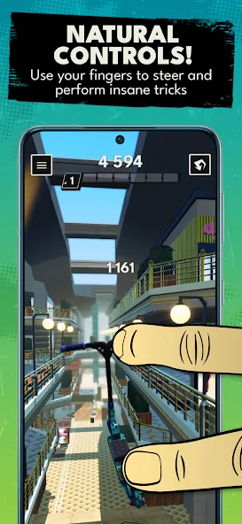 Touchgrind Scooter (Тачгринд Скутер) [МОД: Меню, Бесконечные монеты и Открытые уровни] Screenshot 3