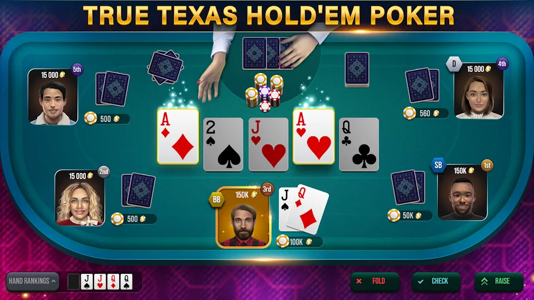 Poker Tour: Texas Holdem World (Покер Тур) [МОД: Все открыто, Дополнительные деньги и Меню MOD] Screenshot 1