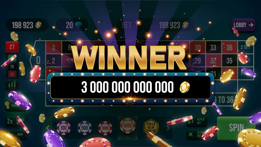 Roulette All Star: Casino Game (Рулетка Олл Стар) [МОД: Меню, Бесконечные монеты и Открытые уровни] Screenshot 5
