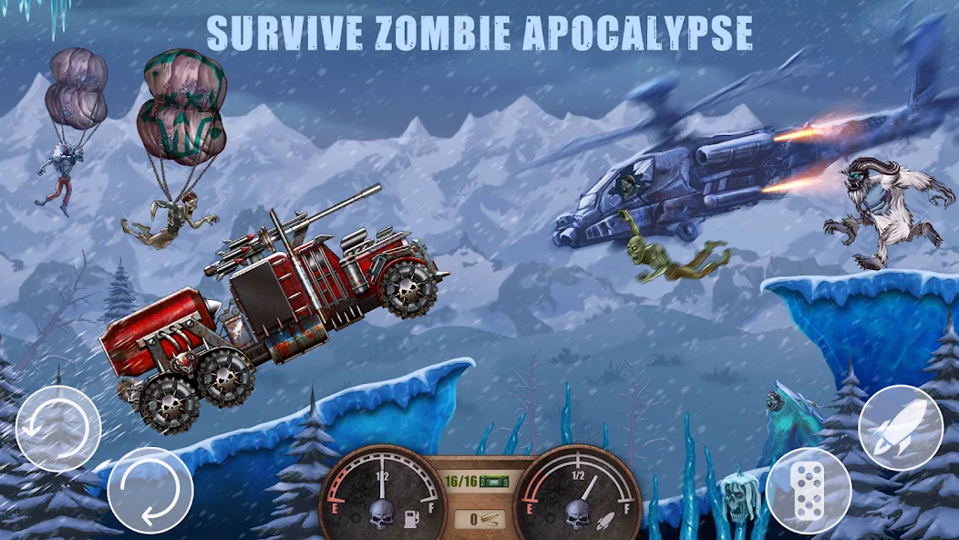 Zombie Hill Racing: Earn Climb (Зомби Хилл Рейсинг) [МОД: Бесконечные деньги, Монеты и Мега MOD] Screenshot 2