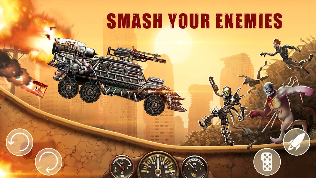 Zombie Hill Racing: Earn Climb (Зомби Хилл Рейсинг) [МОД: Бесконечные деньги, Монеты и Мега MOD] Screenshot 3