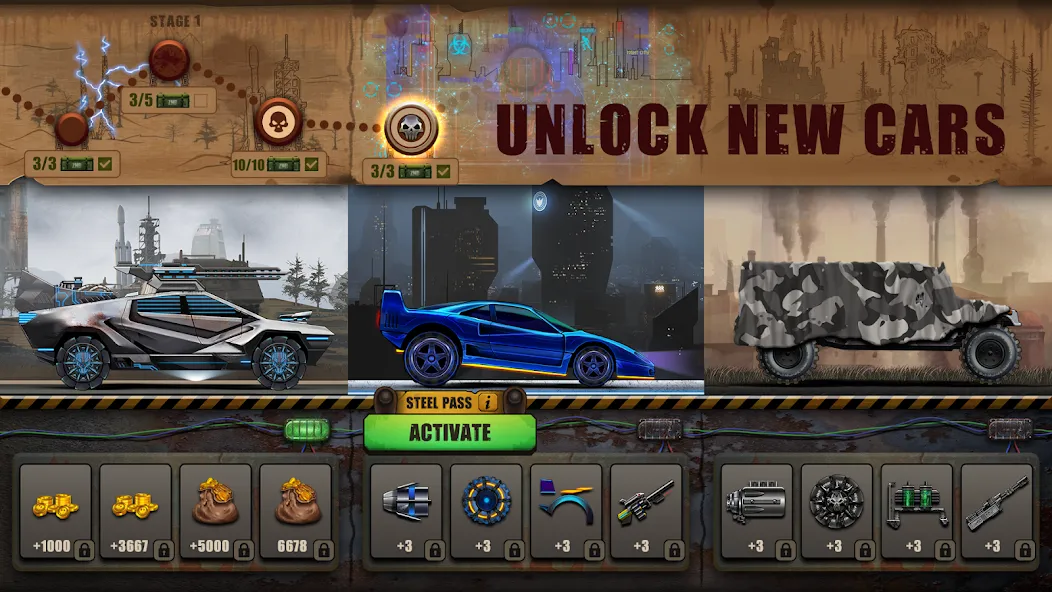Zombie Hill Racing: Earn Climb (Зомби Хилл Рейсинг) [МОД: Бесконечные деньги, Монеты и Мега MOD] Screenshot 5