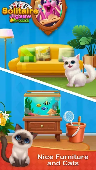 Solitaire Jigsaw Puzzle (Солитер Пазл) [МОД: Все открыто, Дополнительные деньги и Меню MOD] Screenshot 3