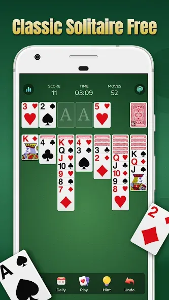Solitaire - Classic Card Games [МОД: Все открыто, Дополнительные деньги и Меню MOD] Screenshot 1