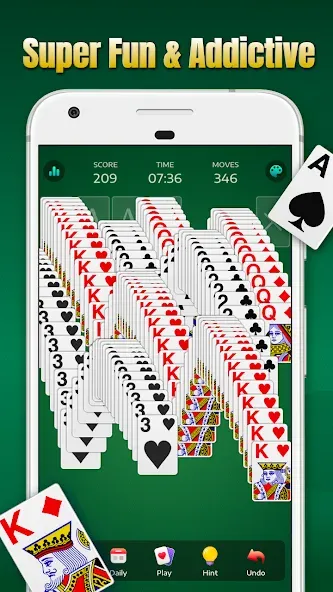 Solitaire - Classic Card Games [МОД: Все открыто, Дополнительные деньги и Меню MOD] Screenshot 2
