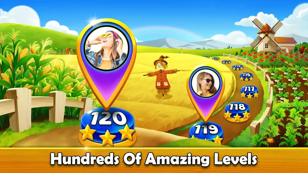 Solitaire Tripeaks - Farm Trip (Фарм Джорни) [МОД: Много монет, Открытые уровни и Мега MOD] Screenshot 3