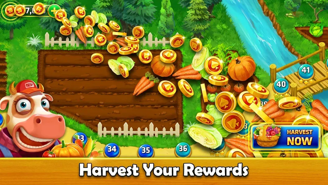 Solitaire Tripeaks - Farm Trip (Фарм Джорни) [МОД: Много монет, Открытые уровни и Мега MOD] Screenshot 4