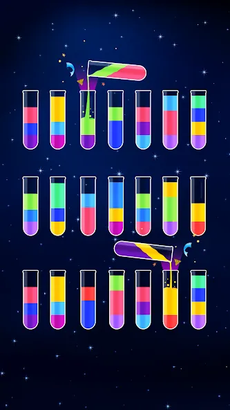 Water Sort Puzzle - Color Game (Уотер Сорт Пазл) [МОД: Меню, Бесконечные монеты и Открытые уровни] Screenshot 3