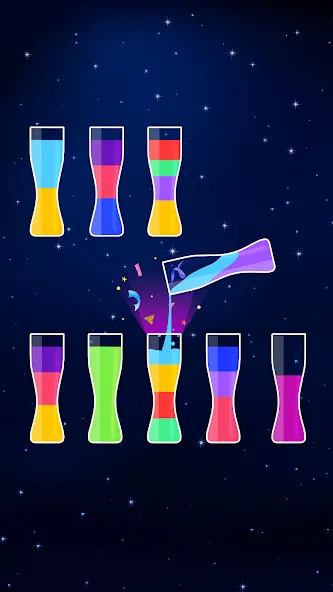 Water Sort Puzzle - Color Game (Уотер Сорт Пазл) [МОД: Меню, Бесконечные монеты и Открытые уровни] Screenshot 4
